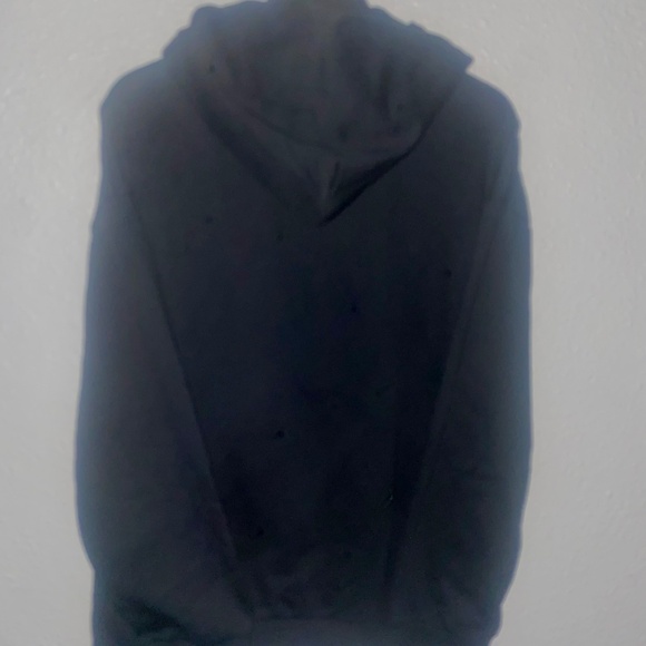 Black LV  With Front Pack Quarter Zip Hoodie - Picture 7 of 11